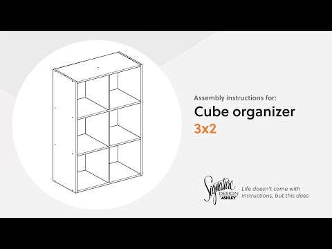 Signature Design by Ashley Piperton Tan Six Cube Organizer