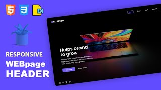 Build a Responsive Website Header using HTML CSS and JavaScript!