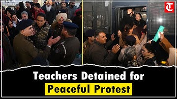 Chandigarh Teachers Detained During Peaceful Candle March Over Service Grievances