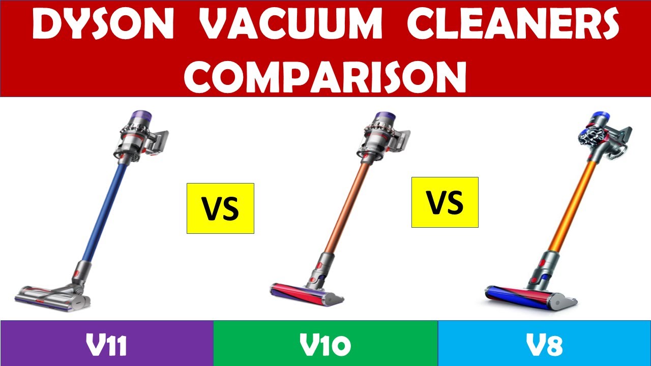 egyptisk klistermærke Pastor Dyson Vacuum Cleaners Comparison | Dyson V11 vs V10 vs V8 - YouTube