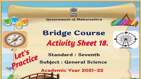 Bridge Course | STD 7th General Science | Activity Sheet 18, Let