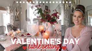 VALENTINES DAY TABLE DECORATE WITH ME 2022 // Simple + Natural Valentine's Day Tablescape