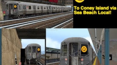 Openbve R68A Q train via N line to Coney Island