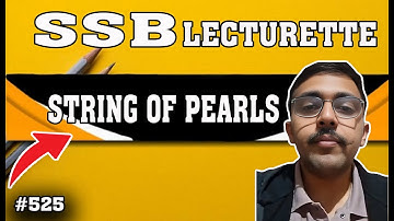 DAILY SSB LECTURETTE TOPIC- STRING OF PEARLS || China’s maritime strategy || Indian Ocean Region.🔍
