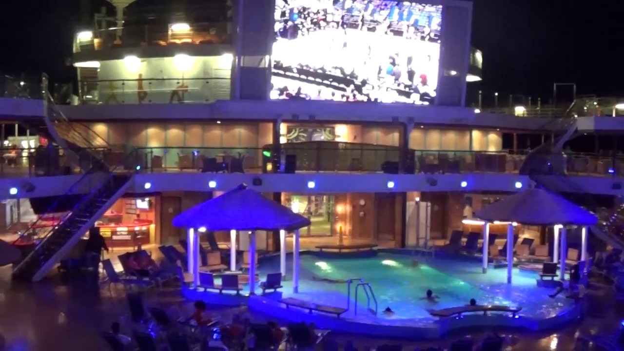 Carnival Cruise Pool Deck At Night 1 Movie Time YouTube Carnival Cruise Pool Deck At Night 1 Movie Time YouTube