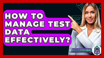 How To Manage Test Data Effectively? - Next LVL Programming