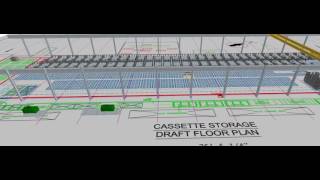 Simulation of an Automated Crane with Unique Storage Solution