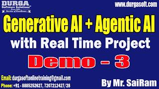 Generative AI + Agentic AI tutorials || Demo - 3 || by Mr. SaiRam On 17-09-2026 @9PM (IST)