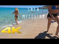 Relaxing Sunny Beach Walk Cala Mesquida Beach in 4k Mallorca 2020