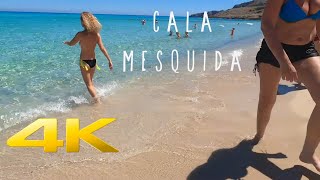Relaxing Sunny Beach Walk Cala Mesquida Beach in 4k Mallorca 2020