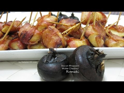 Bacon Wrapped Water Chestnut (Rumaki) | Dietplan-101.com