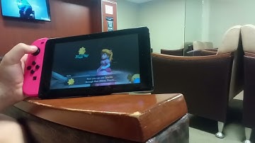 Keigan and Karson playing princess peach Showtime demo