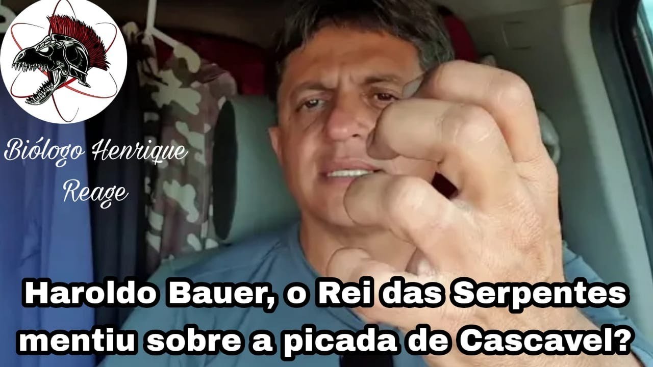 Haroldo Bauer Rei das Serpentes mentiu sobre a picada de Cascavel? Biólogo Henrique Reage