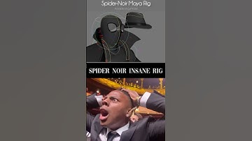 Spider Noir — Maya Rig Showcase#Maya #Rigging #Animation #RigShowcase #Shorts