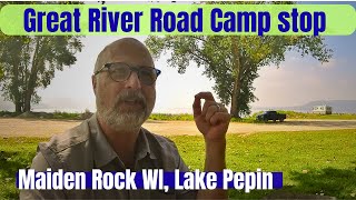 Maiden Rock Village Park Campground. small village along the great river road in Wisconsin.