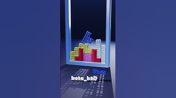 Tetris Softbody Mesh 365 / Blender Animation #softbody #games #tetris #gaming #animation #puzzle