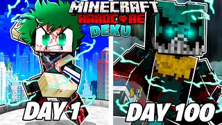 I Survived 100 Days as VIGILANTE DEKU In My Hero Academia Minecraft... This is what happpened