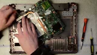 HP 6735s laptop disassembly, take apart, teardown tutorial