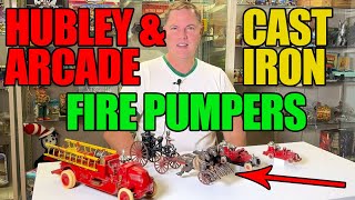 Hubley & Arcade Cast Iron Fire Pumper Review Antique Toys