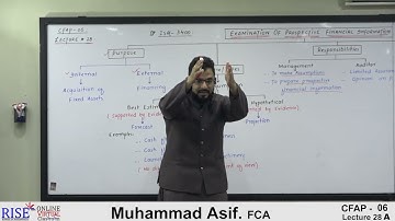 CFAP 06 || Muhammad Asif, FCA || Lecture 28A