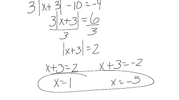 7th TAP, section 1.4  - Solving Absolute Value Equations