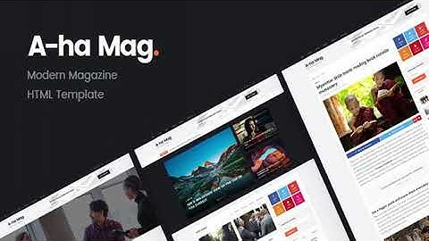 AhaMag | Modern Magazine HTML Template | Themeforest Website Templates and Themes