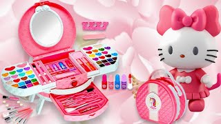 14 minutes Satisfying with Unboxing Hello Kitty Cosmetics (makeup)💄 set /ASMR Video