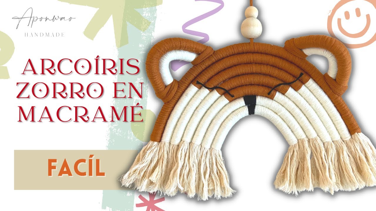 DIY ARCOIRIS ZORRO|ARCOIRIS EN MACRAME|PASO A PASO|DECORA LA HABITACION DE TU BEBE|RAINBOW MACRAME