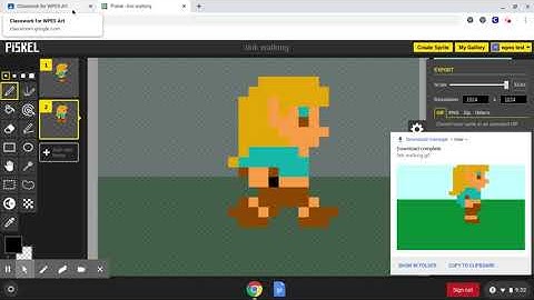 Exporting from piskelapp and turning into Google Classroom