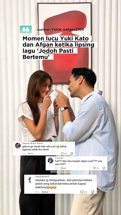 Momen lucu Yuki Kato & Afgan ketika lipsing lagu 'Jodoh Pasti Bertemu' #viral #afgan #yuki #yukikato