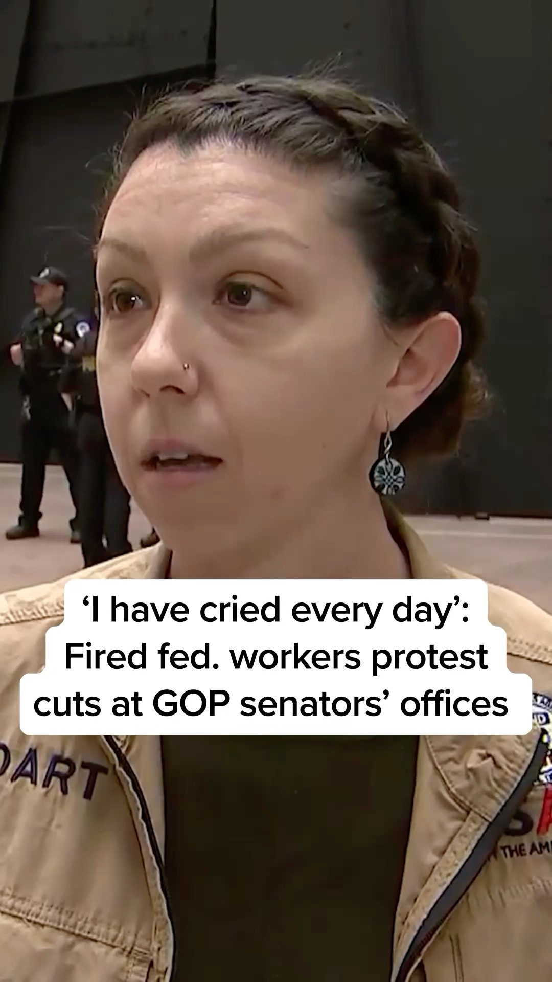 'I have cried every day': Fired fed workers protest cuts at GOP senators' offices