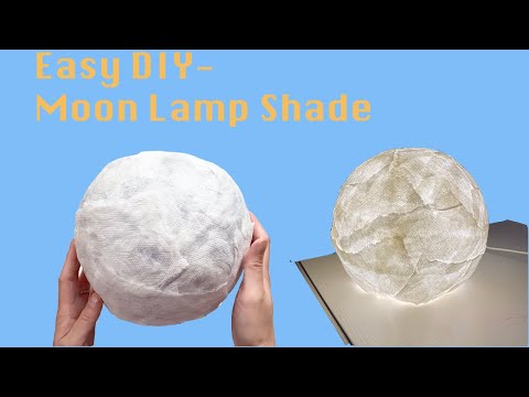 DIY Moon Lamp Shade | easy to make with kids | simple household item to DIY