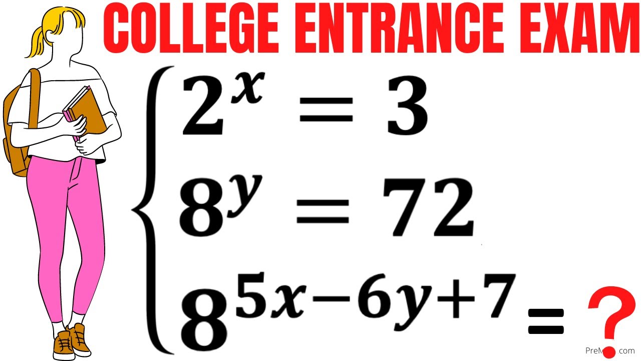 ⁣College Entrance Question | Learn how to find the value of 8^(5x-6y+7) | Math Olympiad Preparation