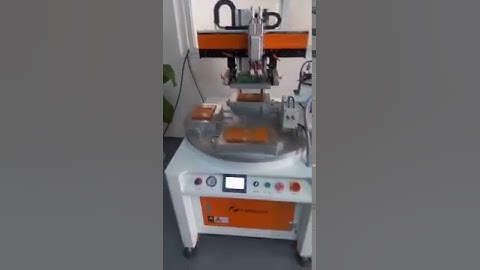 automatic conveyor screen printing machine with robot and 4 stations