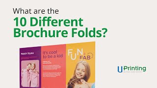 What are the 10 different brochure folds? | UPrinting