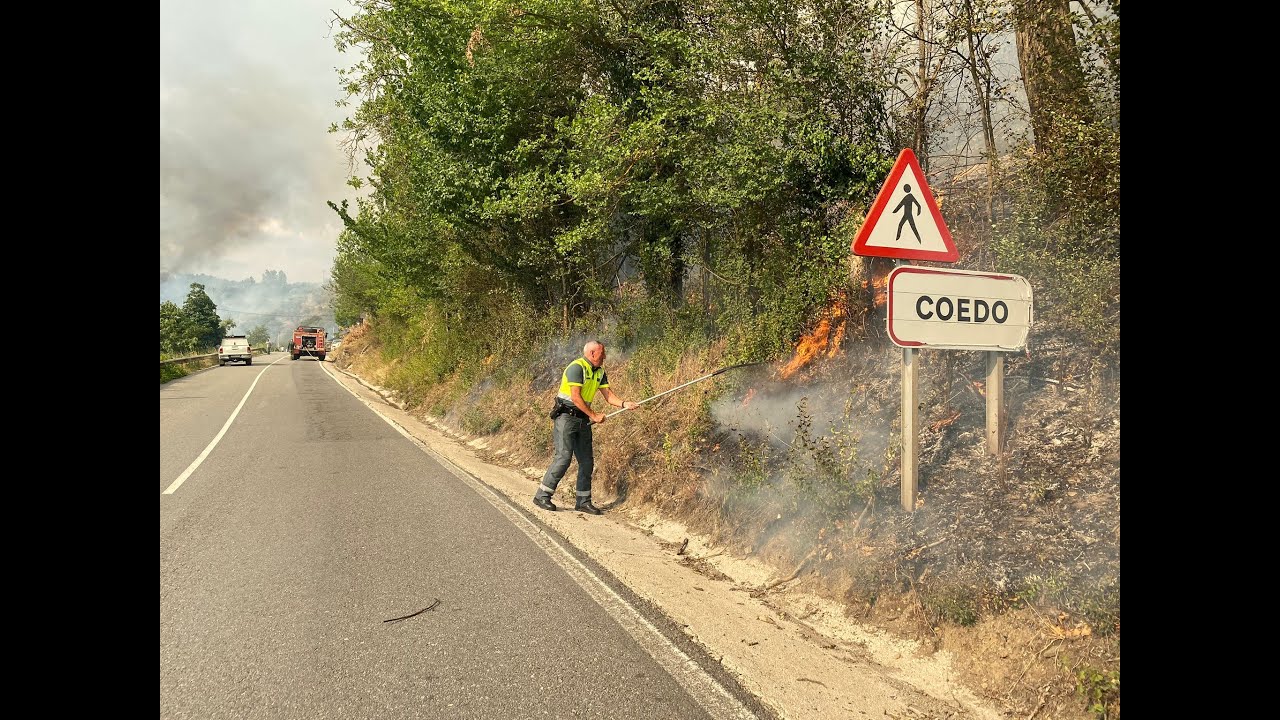 Así avanza el fuego en Coedo