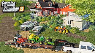 MOWING & CLEARING AN ABANDONED HOUSE! (BUSHES & JUNK EVERYWHERE) | FARMING SIMULATOR 2019