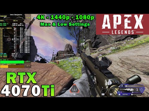 Apex Legends | RTX 4070 Ti | Ryzen 7 5800X3D | 4K - 1440p - 1080p | Max & Low Settings