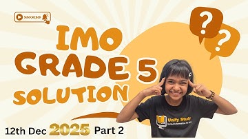 SOF IMO Grade 5 Answer Key Solution12th Dec 2025-Part 2|The International Mathematics Olympiad
