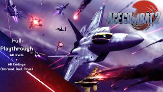 Ace Combat 2 full playthrough with all 3 endings - no commentary (PS1)