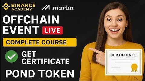 Binance Academy Offchain Event|Pond Token  All Correct Answer|Binance learn and Earn Quiz 