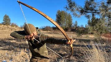 Building a PRIMITIVE BOW from a TREE - Start to Finish Survival Bow