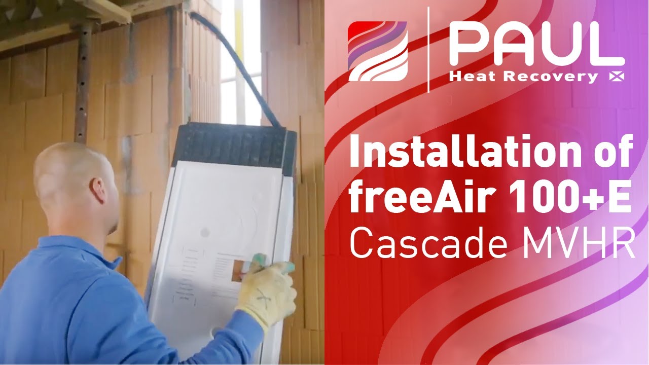 Installation of freeAir 100+E Cascade MVHR - YouTube
