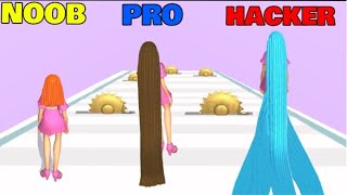 NOOB vs PRO vs HACKER in Hair-Challenge!.. screenshot 4