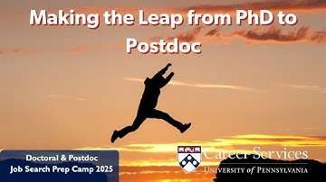 Making the Leap from PhD to Postdoc