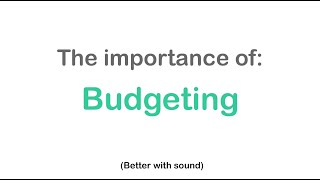 The importance of Budgeting