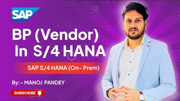 Business Partner (BP) Vendor Creation in SAP S/4HANA On-Premise latest version