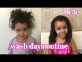MIXED CURLY HAIR WASH DAY ROUTINE | 3B 3C BIRACIAL TODDLER HAIRCARE