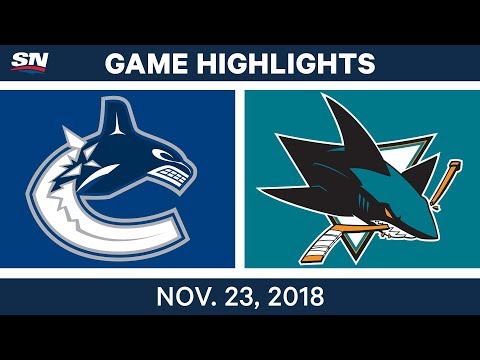 NHL Highlights | Canucks vs. Sharks – Nov. 23, 2018