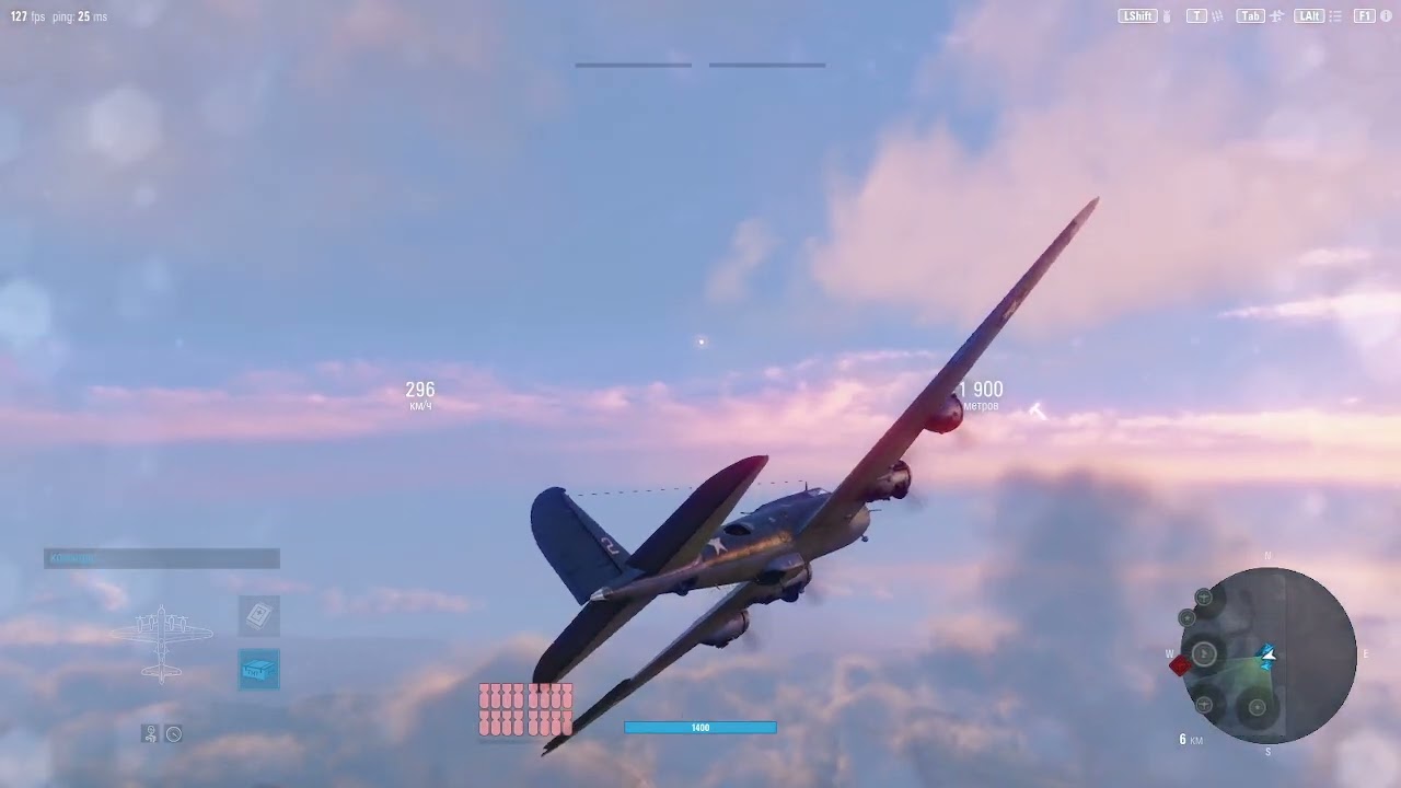 WoWP. Американский бомбардировщик B-17D Flying Fortress, худший на 5 ур.